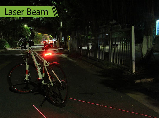 XLC 6134 Rechargeable Rear Bicycle Light Wireless Laser with USB and Flash with Remote Control