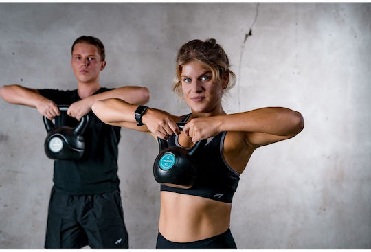 Avento Kettlebell din PVC 8kg Negru