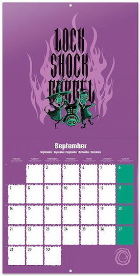 Calendar De Perete 2026 30x30cm Disney Coșmarul De Crăciun