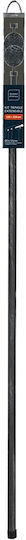 Extendable Metallic Curtain Pole Bullette Single Φ19mm 120-210cm Noir / Argent 120-210cm