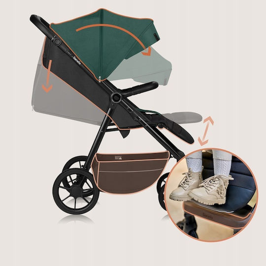 Lionelo Mira Cărucior pentru Bebeluși Potrivit de la 6+ Luni Gri Grafit 10.5kg
