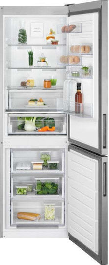 Electrolux Ψυγειοκαταψύκτης 331lt NoFrost Υ186xΠ59.5xΒ65εκ. Inox LNC7ME32X3