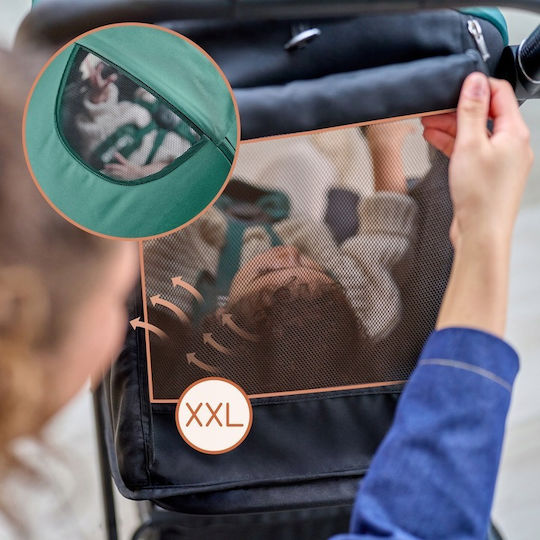 Lionelo Mira Καρότσι Μωρού Kατάλληλο από 6+ Mηνών Green Emerald 10.5kg