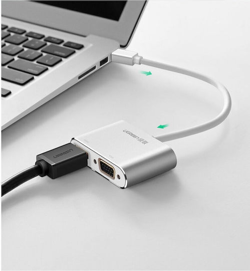 Adaptor Video Ugreen Md115 Mini Displayport Mascul La Vga Feminin 1080p/60hz 1 X Hdmi M 4k/30hz Alb