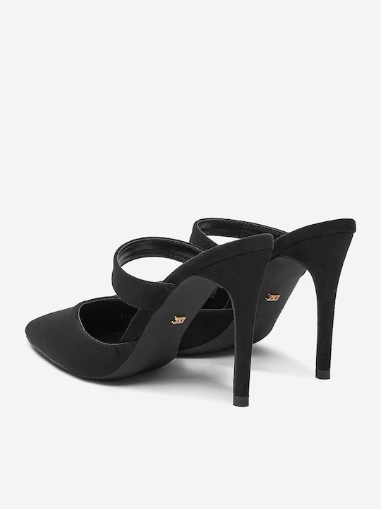 Mule cu cu talpă joasă Toc în Culoare Negru