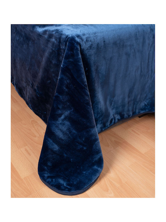 Silk Fashion Velvet Blanket Single 160x220cm Blue
