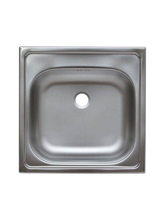 Maidtec Inset 1B Ένθετος Νεροχύτης Inox Σατινέ Μ50xΠ50cm Ασημί