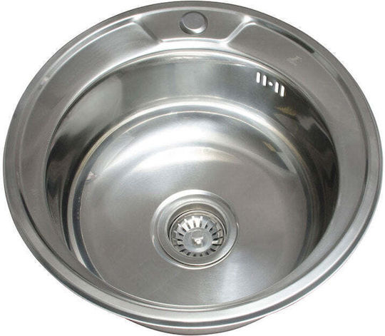 Inter Ceramic ICK 4949 Drop-In Spüle Inox Satiniert B49xT49cm Chrome