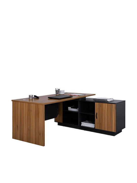 Ecke Professionelles Büro Supreme Holz Honey Oak / Grey 160x140x75cm