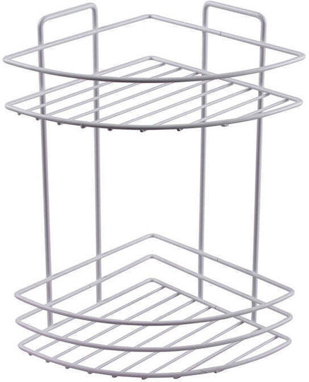 Metalife An der Wand montiert Badezimmerregal Metallisch 18x18x32.5cm