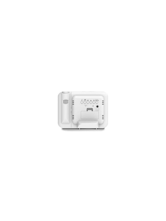HAMA HAMA Tabletop Digital Clock LCD with Alarm Clock and Radio White 00222206