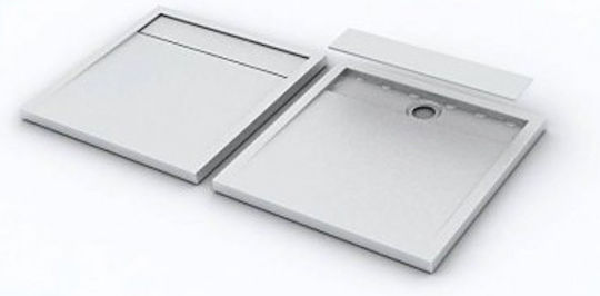 Karag Element ELEMENT-4 Rectangulară Acrilic Duș 80x140cm Albă