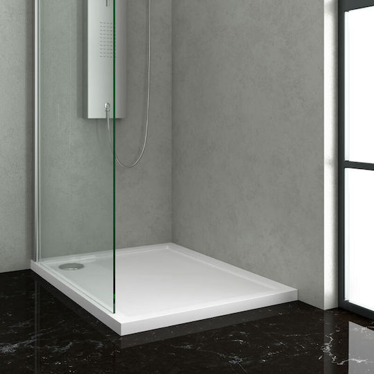Karag New Flat 3 NFLAT-3 Rechteckig Acryl Dusche x100cm Weiß