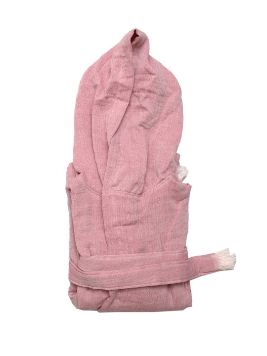 Anna Riska Μπουρνούζι με Κουκούλα Blush Pink