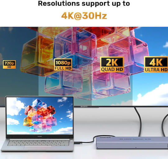 Unitek Hdmi Splitter 1x16 4k30hz V1137a