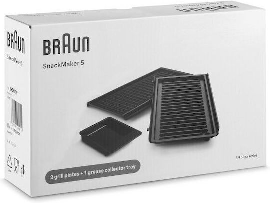 Braun Set 2 Plates Braun Multigrill Snackmaker 5 Brsk009 As00006837