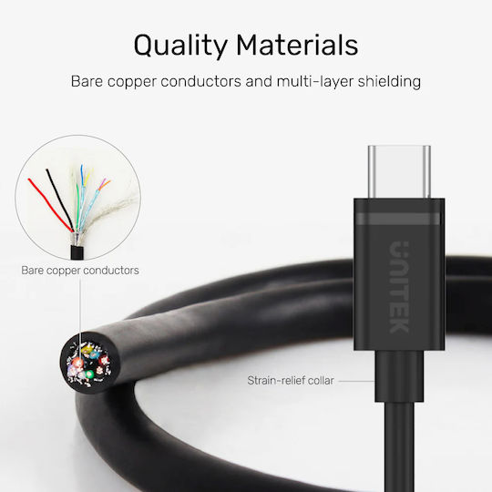 Unitek Usb-c To Usb-c 3.0 Cable 2.0m Y-c477bk-2m