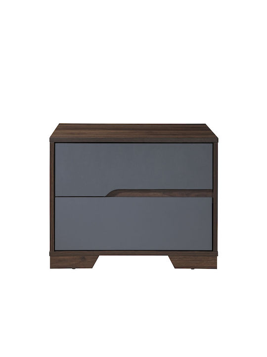 Nachttisch Grooves Braun 60x45x47cm