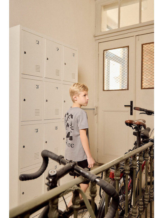 Kids Set with Shorts Summer 2 Pieces Grey Black-Grey