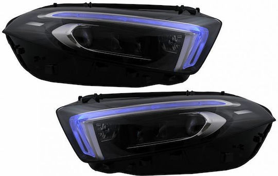 Μπροστινά Φανάρια Set Mercedes-benz A-class W177 V177 2018-2022 Αλογόνου Upgrade Full Led Drl Μοτέρ