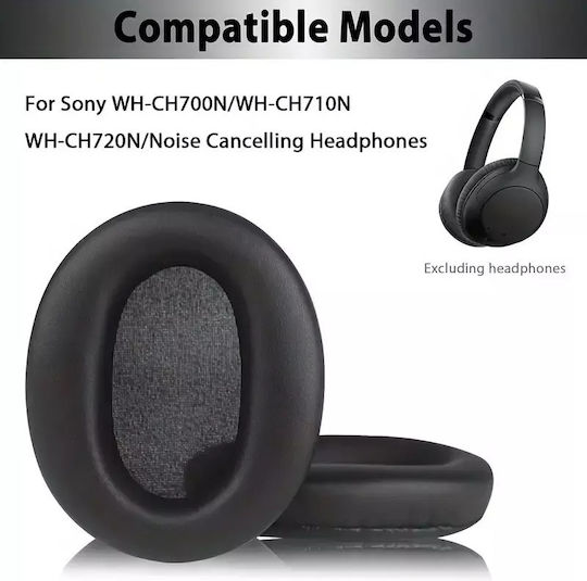 Ανταλλακτικά Μαξιλαράκια Sony Wh-ch700n 710 720 Ζεύγος-μαύρα Συμβατά