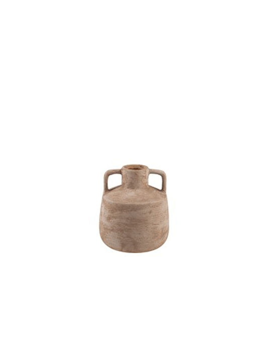 Zen Collection Decorative Vase Beige 15.5x15.5x20.5cm