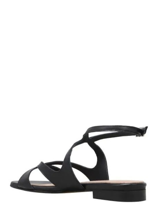 Women's Flat Sandals in Black Color