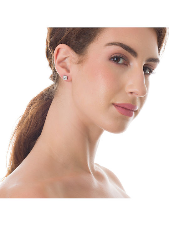 Oxzen Earrings made of Silver with Stones