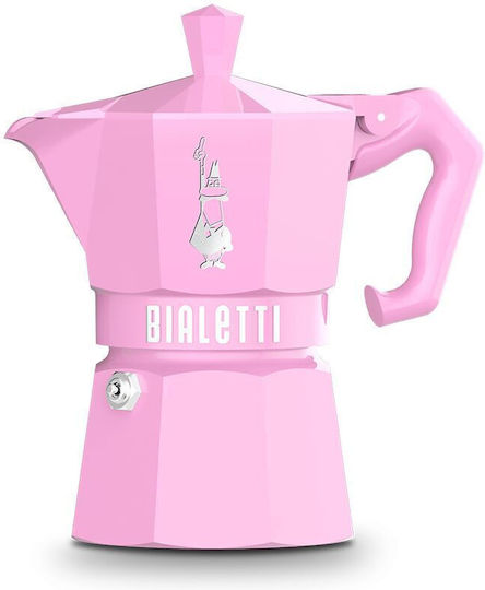 Moka Espressokocher für den Herd Rosa