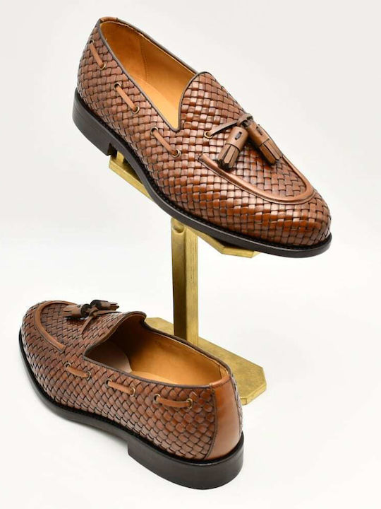Δερμάτινα Ανδρικά Loafers σε Καφέ Χρώμα