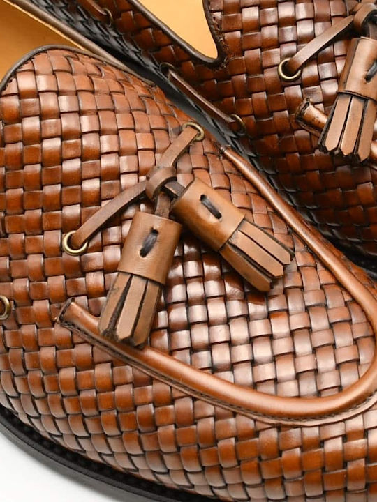 Δερμάτινα Ανδρικά Loafers σε Καφέ Χρώμα