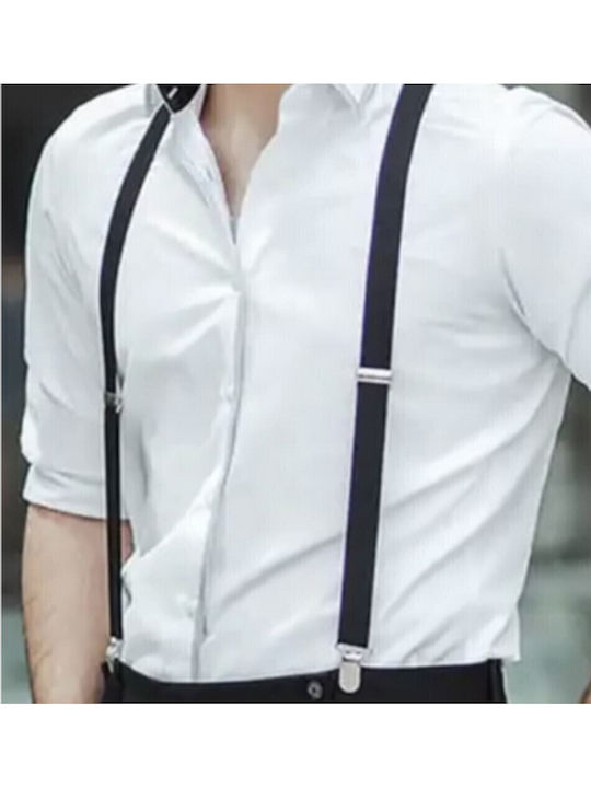 Black Suspenders Silver Clips 12mod15