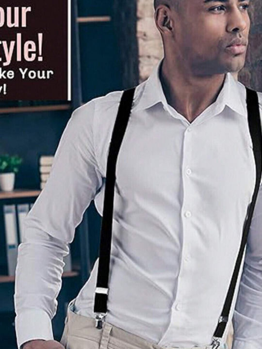 Black Suspenders Silver Clips 12mod15