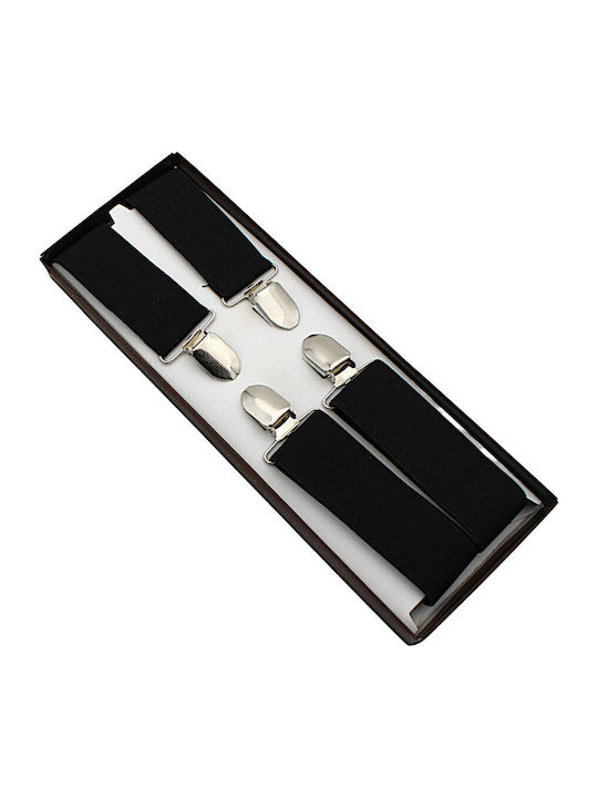 Black Suspenders Silver Clips 12mod15