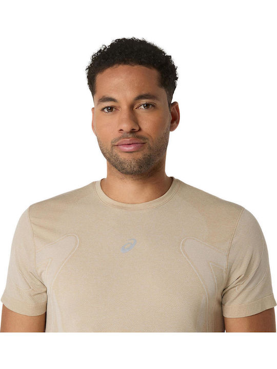 Road Seamless Athletic T-shirt Beige