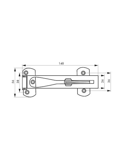 Metal Door Latch Gold Thirard 00213906