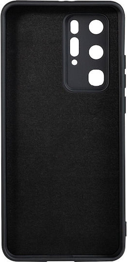 Калъф За Мобилен Телефон Huawei P40 Pro Задна Корица Вид Гъвкав Силиконов Материал + Микрофибър Вътрешност Черен