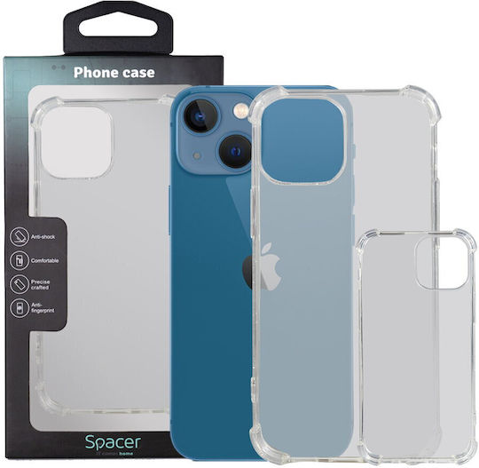 Калъф За Мобилен Телефон iPhone 13 Mini Spacer 1.5 Мм Дебелина Допълнителна Защита От Удари На Ъглите Гъвкав TPU Материал Прозрачен "sppc-ap-ip13m-clr"