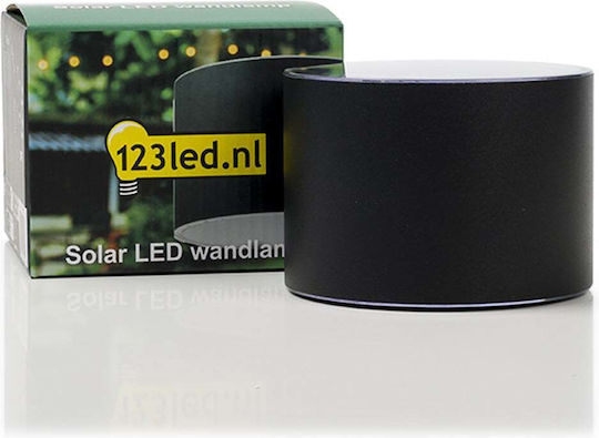 123led Επιτοίχιο Ηλιακό Φωτιστικό 20lm με Θερμό Λευκό Φως 3000K IP54
