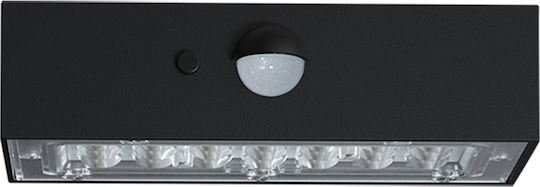 123led Επιτοίχιο Ηλιακό Φωτιστικό 3W 350lm Θερμό Λευκό 3000K με Αισθητήρα Κίνησης IP65