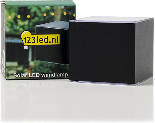 123led Επιτοίχιο Ηλιακό Φωτιστικό 20lm με Θερμό Λευκό Φως 3000K IP54