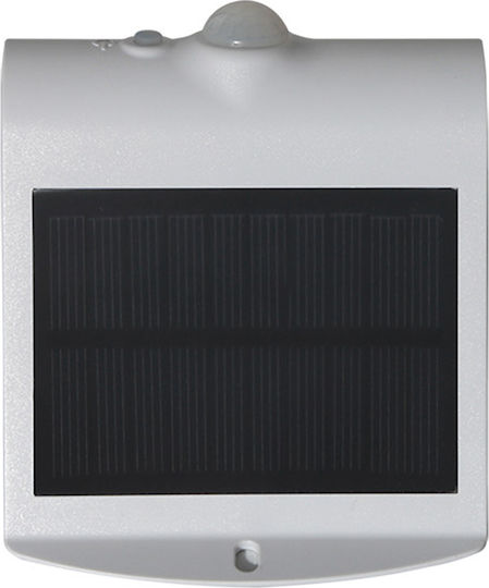 123led Επιτοίχιο Ηλιακό Φωτιστικό 1.5W 220lm Θερμό Λευκό 3000K με Αισθητήρα Κίνησης και Φωτοκύτταρο IP65