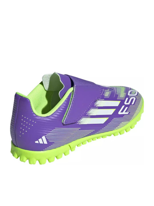 F50 Club Kids Turf Soccer Shoes without Laces Purple