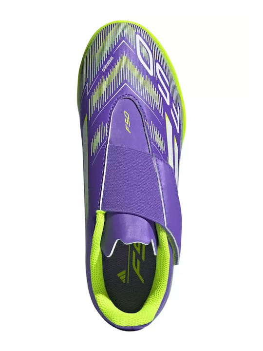 F50 Club Kids Turf Soccer Shoes without Laces Purple