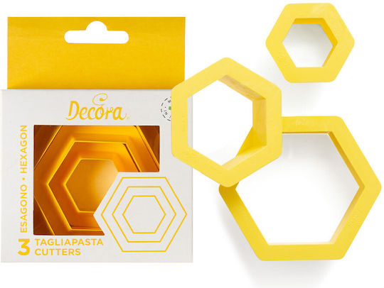 Decora Hexagon Cookie Cutters 3 Pieces