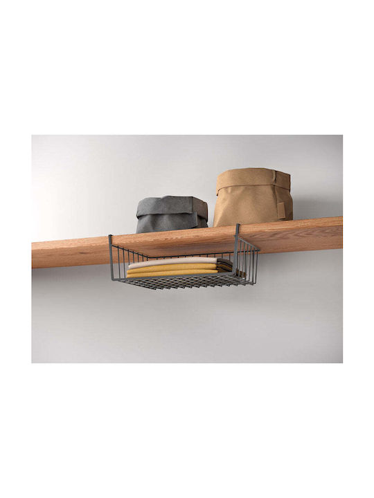 Metaltex Κρεμαστό Ράφι Lava Therm Kanguro Μεταλλικό 40x26x14εκ. Μαύρο