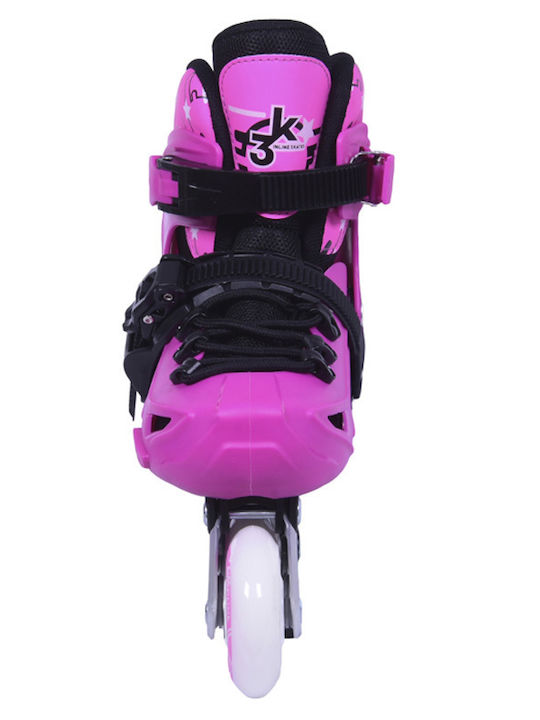 Αθλοπαιδιά Inline Αυξομειούμενα Rollers Ροζ Παιδικά
