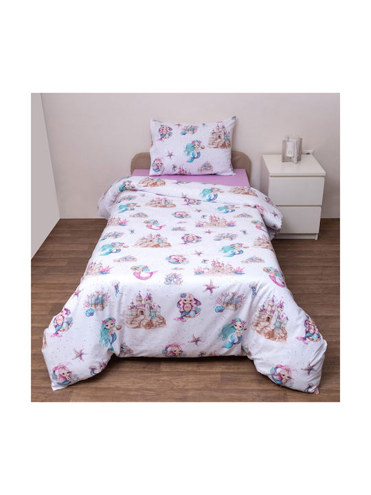 Viopros Set Baby Duvet Cover with Pillowcase White 120x160cm