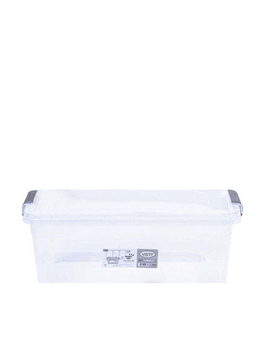 Happy House Plastic Storage Box with Lid Transparent 43x28x19cm 1pcs
