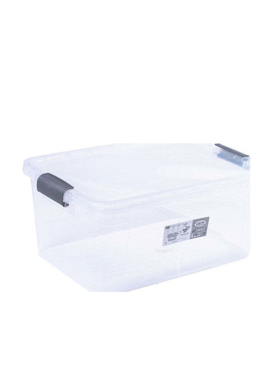 Happy House Plastic Storage Box with Lid Transparent 43x28x19cm 1pcs